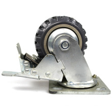 4 inch heavy duty flat plate beacon casters with brake